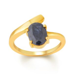 Blue Sapphire Adjustable Ring in Ashtadhatu RKBS01