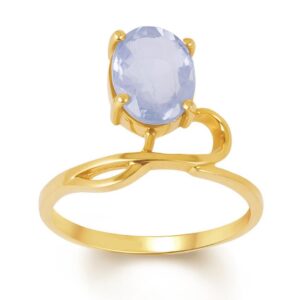 Blue Sapphire Adjustable Ring in Ashtadhatu RKBS10