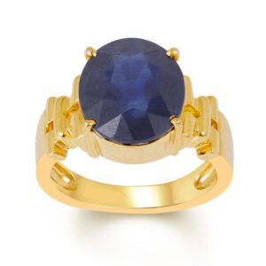 Blue Sapphire Adjustable Ring in Ashtadhatu RKBS12