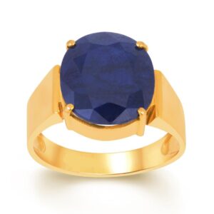 Blue Sapphire Adjustable Ring in Ashtadhatu RKBS16