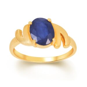 Blue Sapphire Adjustable Ring in Ashtadhatu RKBS17