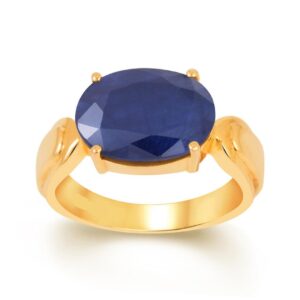 Blue Sapphire Adjustable Ring in Ashtadhatu RKBS20