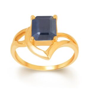 Blue Sapphire Adjustable Ring in Ashtadhatu RKBS04