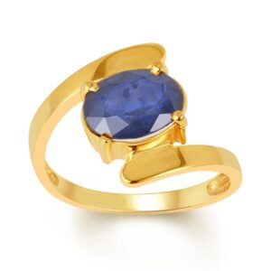 Blue Sapphire Adjustable Ring in Ashtadhatu RKBS06