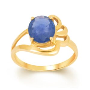 Blue Sapphire Adjustable Ring in Ashtadhatu RKBS07