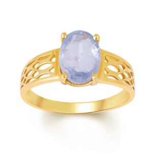 Blue Sapphire Adjustable Ring in Ashtadhatu RKBS08
