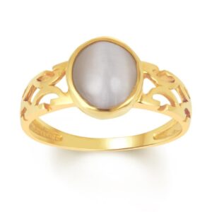 Cat's Eye Adjustable Ring in Ashtadhatu RKCA01