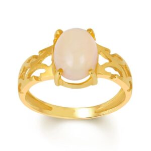 Australian Opal Adjustable Ring in Ashtadhatu RKOP01