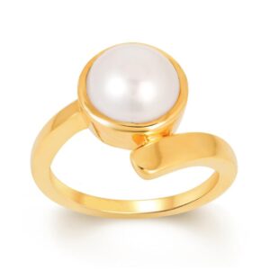 Pearl Adjustable Ring in Ashtadhatu RKPE01