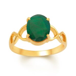 Emerald Adjustable Ring in Ashtadhatu RKEMR10