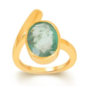Emerald Adjustable Ring in Ashtadhatu RKEMR11