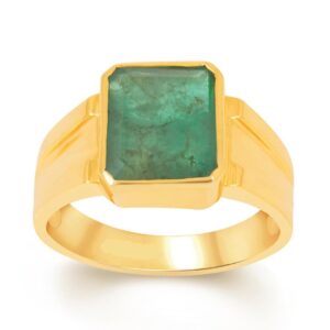 Emerald Adjustable Ring in Ashtadhatu RKEMR12