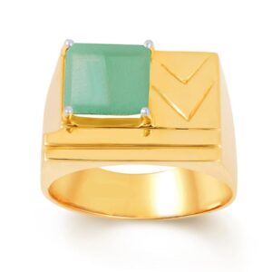 Emerald Adjustable Ring in Ashtadhatu RKEMR14