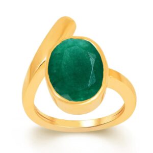 Emerald Adjustable Ring in Ashtadhatu RKEMR15