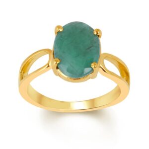 Emerald Adjustable Ring in Ashtadhatu RKEMR18