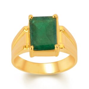 Emerald Adjustable Ring in Ashtadhatu RKEMR02