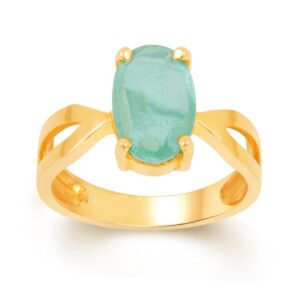 Emerald Adjustable Ring in Ashtadhatu RKEMR20