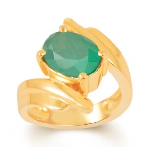 Emerald Adjustable Ring in Ashtadhatu RKEMR21