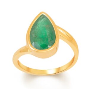 Emerald Adjustable Ring in Ashtadhatu RKEMR22