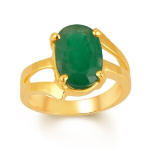 Emerald Adjustable Ring in Ashtadhatu RKEMR04