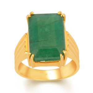 Emerald Adjustable Ring in Ashtadhatu RKEMR09