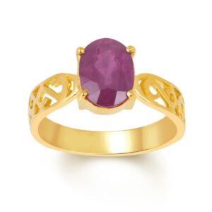 Ruby Adjustable Ring in Ashtadhatu RKRU09
