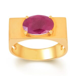 Ruby Adjustable Ring in Ashtadhatu RKRU11