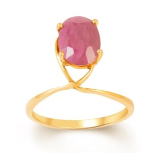 Ruby Adjustable Ring in Ashtadhatu RKRU12