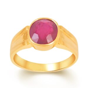 Ruby Adjustable Ring in Ashtadhatu RKRU02