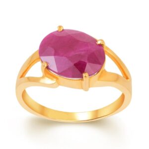 Ruby Adjustable Ring in Ashtadhatu RKRU03