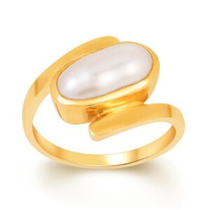 Pearl Adjustable Ring in Ashtadhatu RKPE02