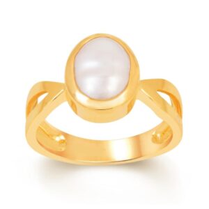 Pearl Adjustable Ring in Ashtadhatu RKPE04