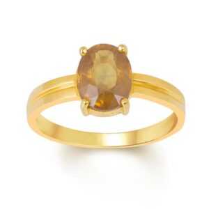Yellow Sapphire Adjustable Ring in Ashtadhatu RKPUK26