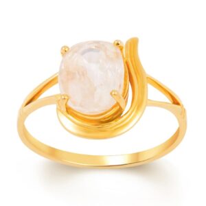 Yellow Sapphire Adjustable Ring in Ashtadhatu RKPUK28