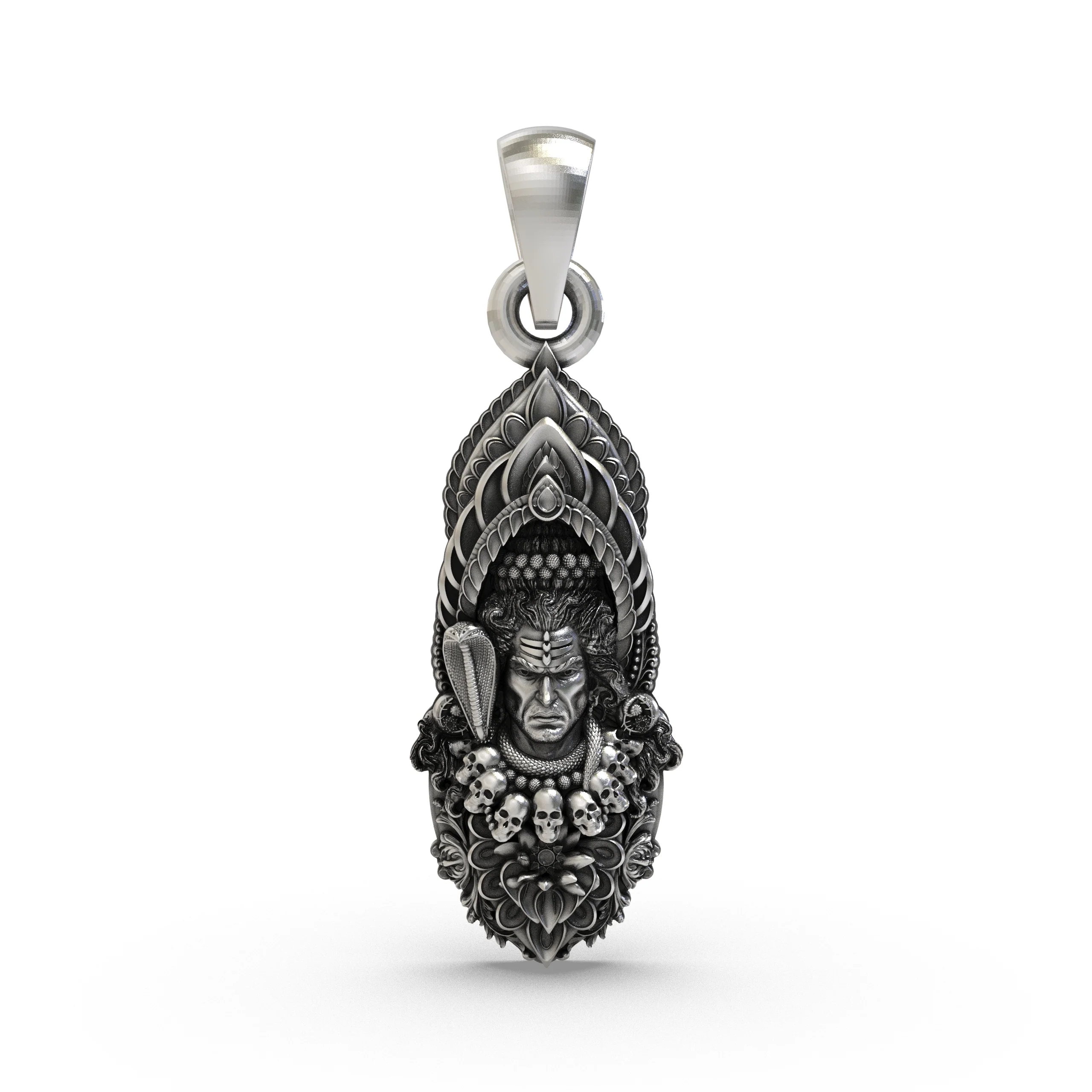 925 Silver Mahadev Pendant