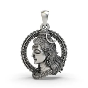 Lord Shiva Face 925 Silver Pendant | Mahadev Jewelry | Handmade Sterling Rudra Necklace | Hindu Spiritual Protection Amulet