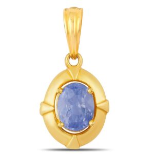 Blue Sapphire Pendant in Ashtadhatu RKBSP03