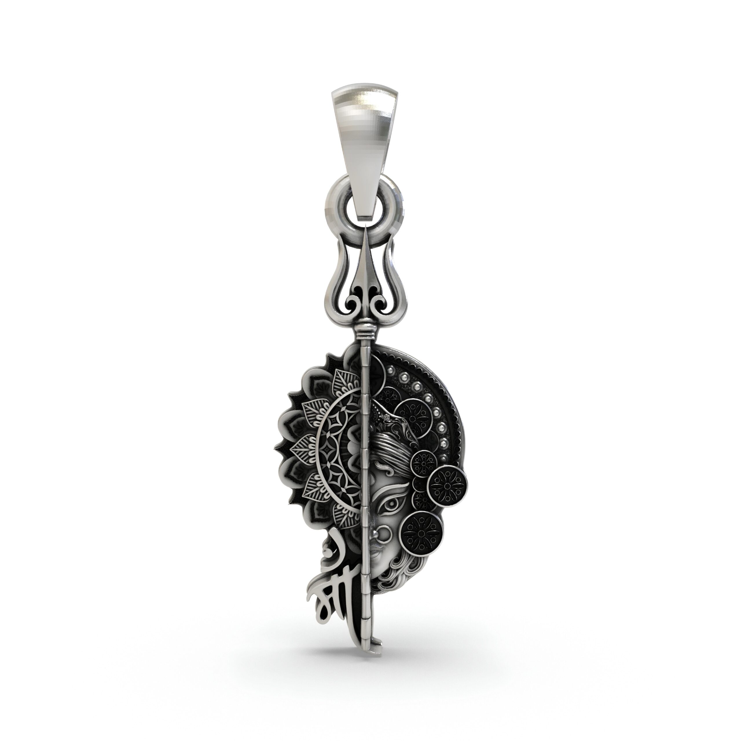 925 Silver Maa Pendant | Powerful Hindu Goddess Pendant for Protection & Blessings | Devotional Temple Jewelry for Women & Men