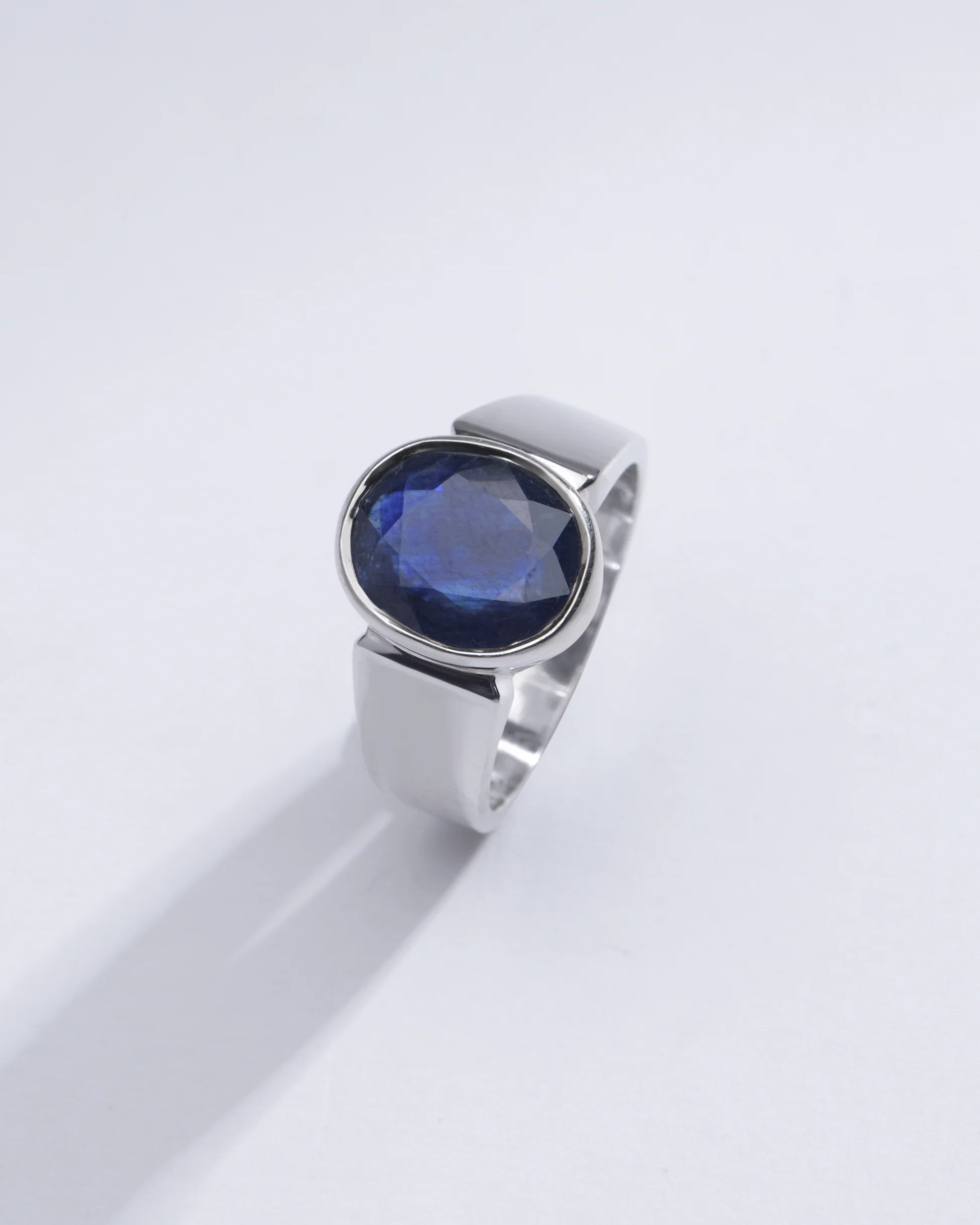Blue Sapphire Adjustable Ring in Silver RKBSS001